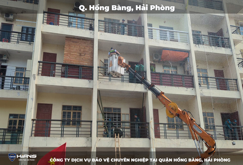 Công tác cứu hộ cứu nạn của nhân viên bảo vệ tại quận Hồng Bàng Hải Phòng